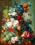 Jan van Os - Fruit and Flowers in a Terracotta Vase